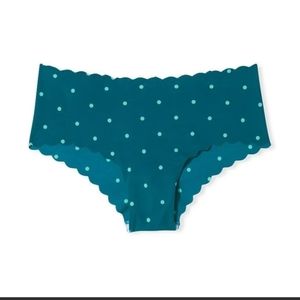 Victoria secret- Teal/Mint Polk-a-Dot/Scalloped Cheekies-L